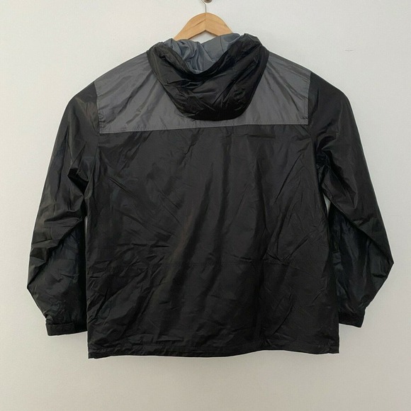 Noize Mens Colorblock Panel Nylon Hoodie Jacket Zip Up Black L Large - Picture 3 of 9